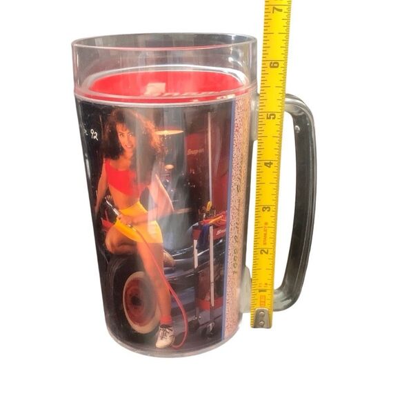 Vintage SNAP-ON Tools Thermo-Serv Plastic Mug Beer Coffee Lisa Mar Apr 1992 - Picture 3 of 12